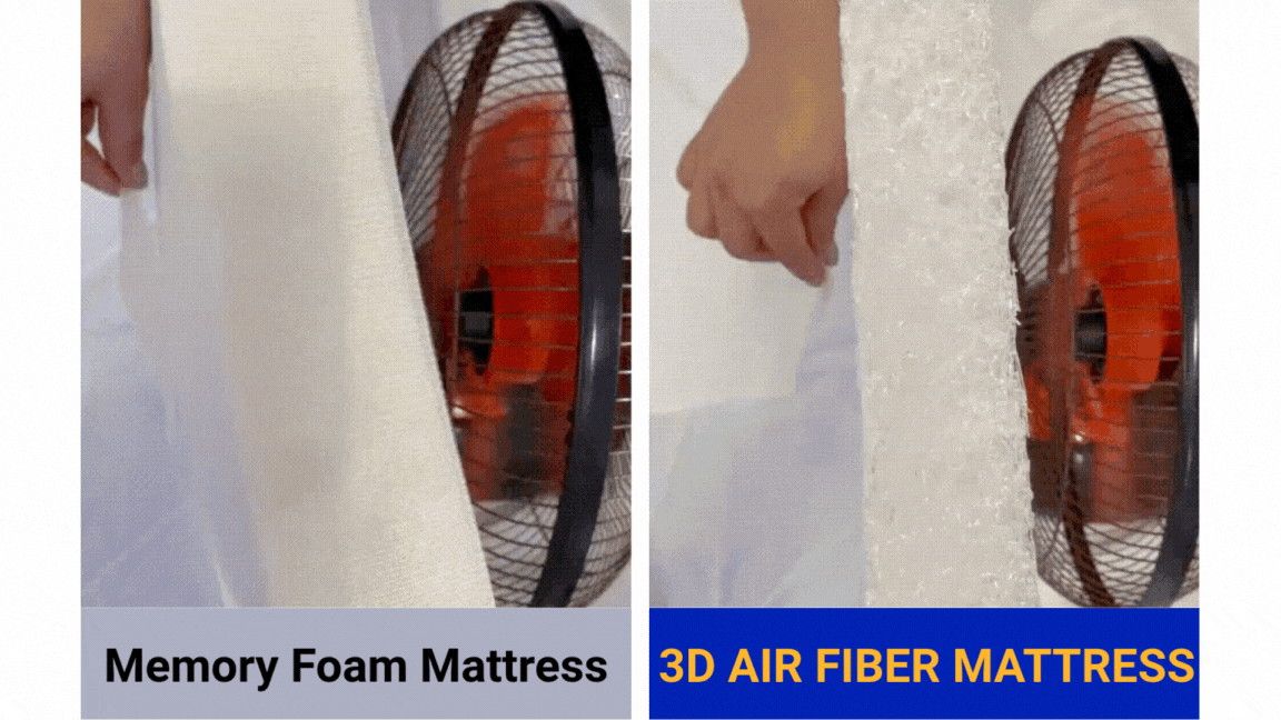 3D air fiber mattress
