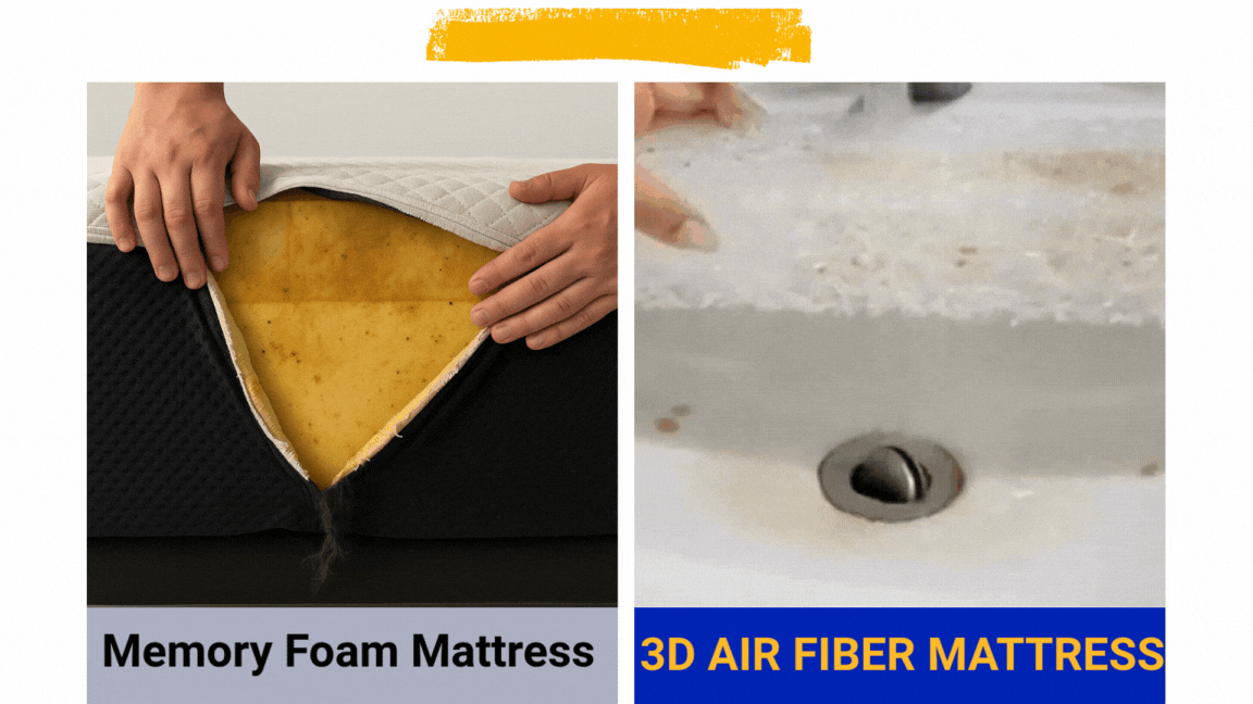 3D air fiber mattress