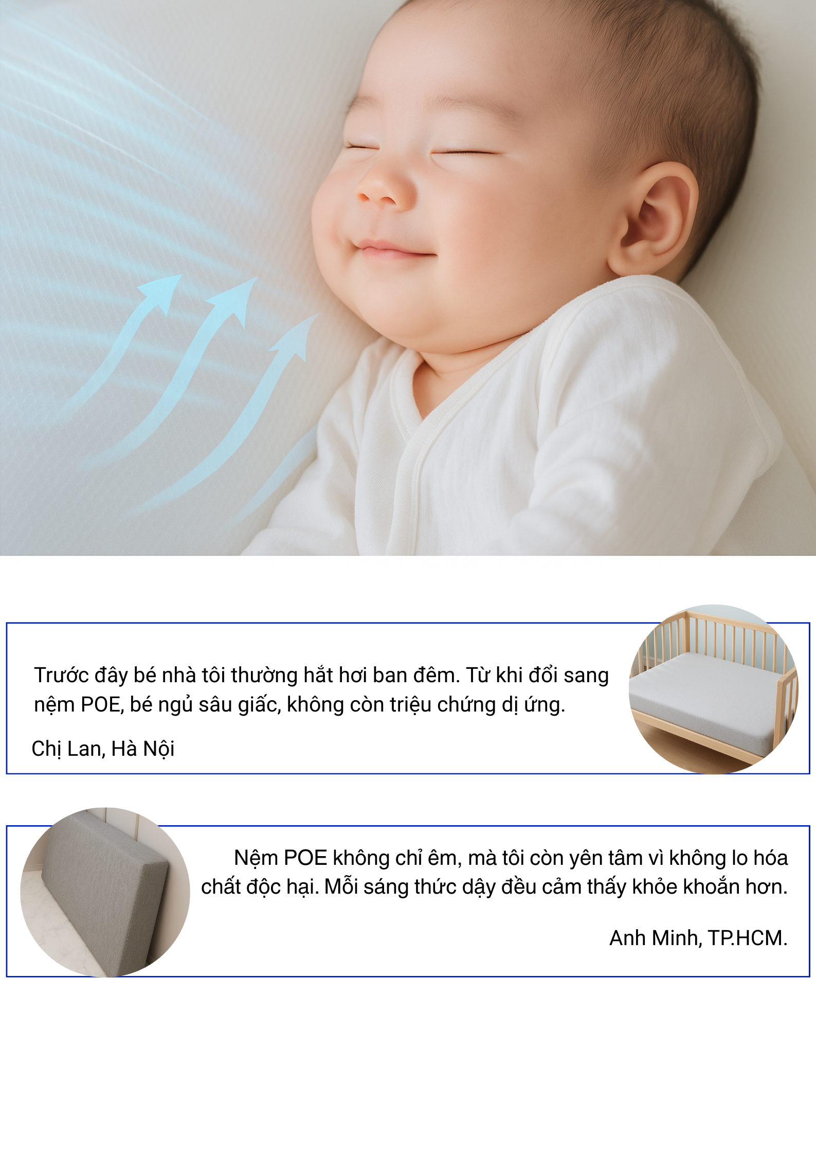 Nệm không hóa chất độc hại